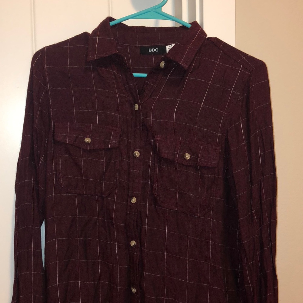 BDG Red GRID Flannel